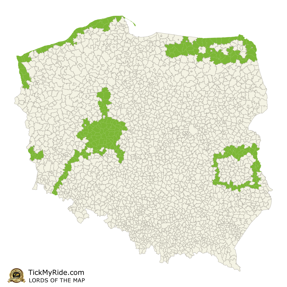 Mapa Zdobytych Gmin