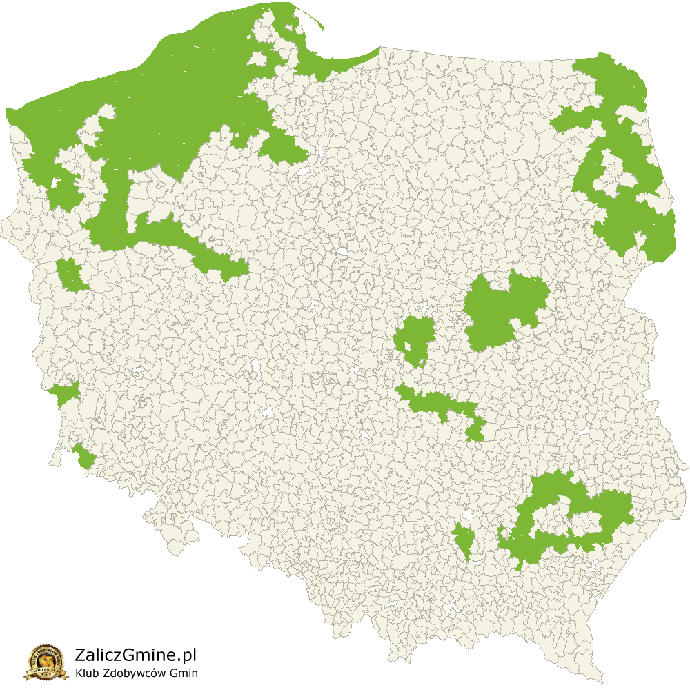 Mapa Zdobytych Gmin