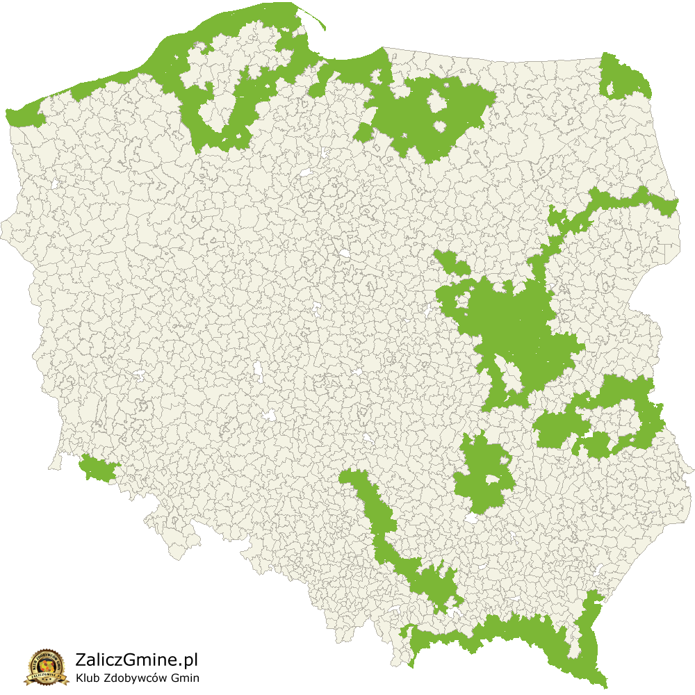 Mapa Zdobytych Gmin