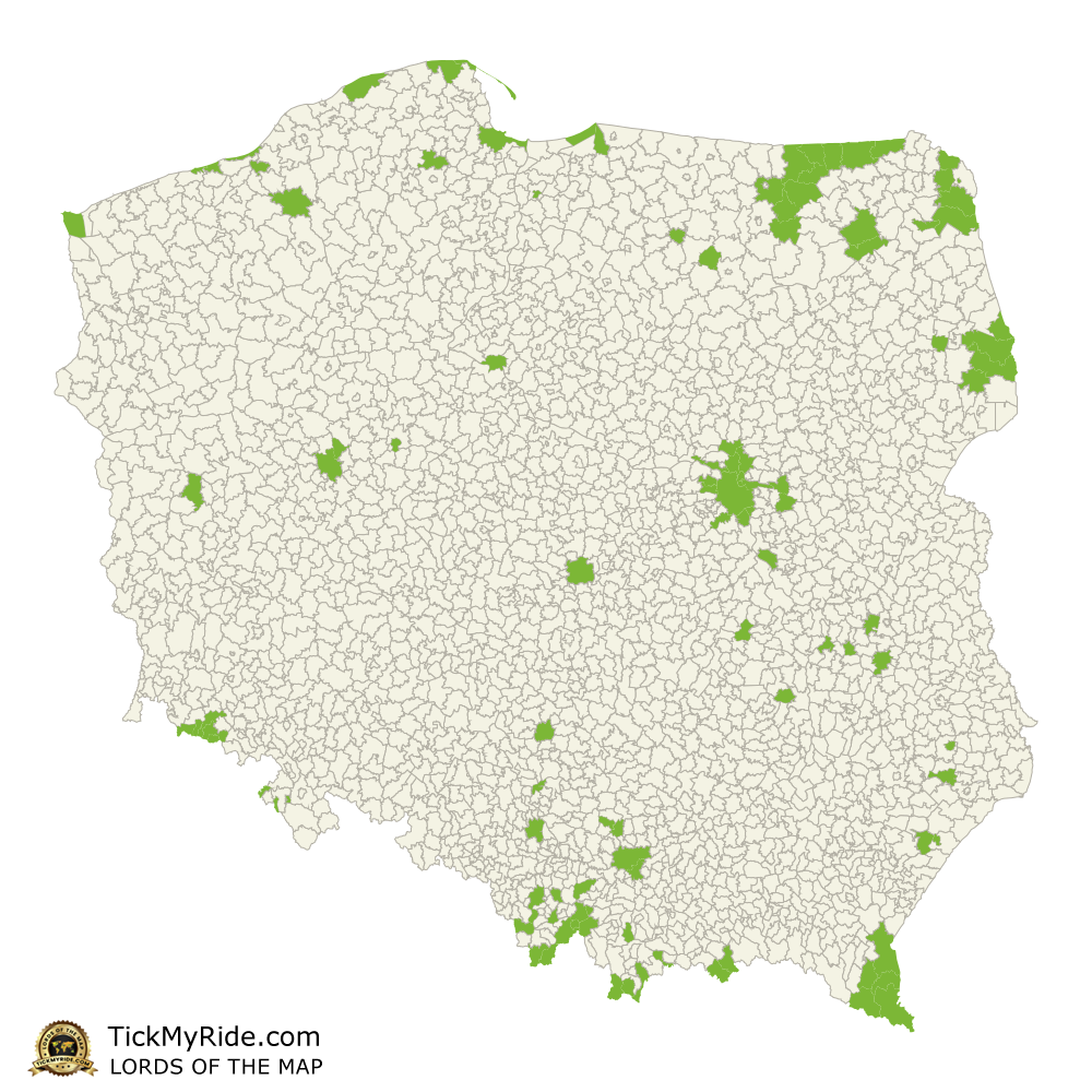 Mapa Zdobytych Gmin