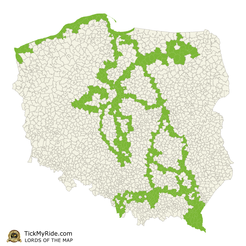 Mapa Zdobytych Gmin