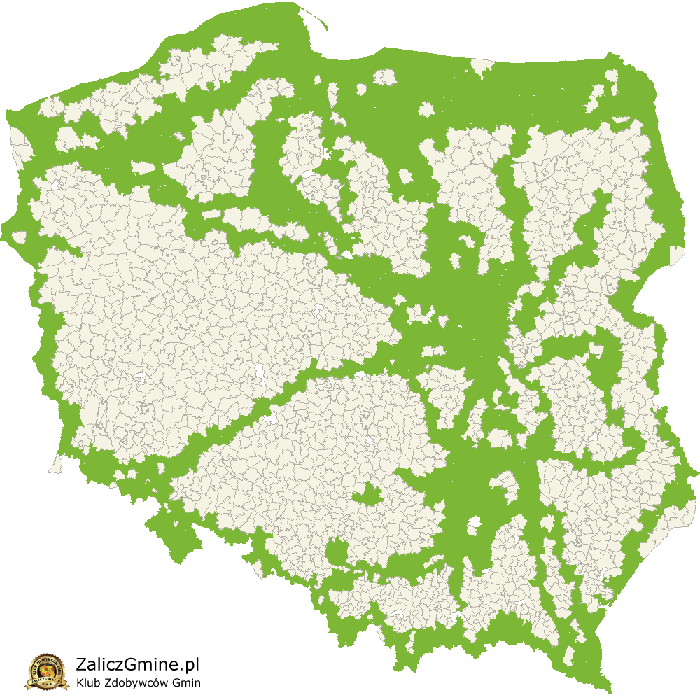 Mapa Zdobytych Gmin