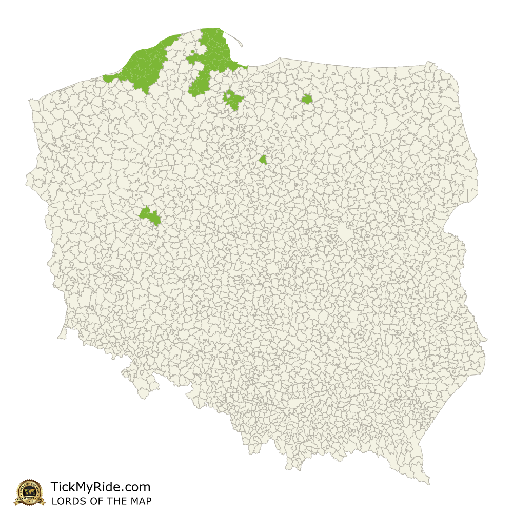 Mapa Zdobytych Gmin