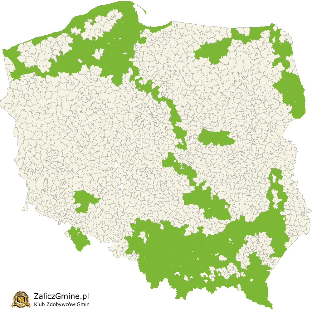 Mapa Zdobytych Gmin