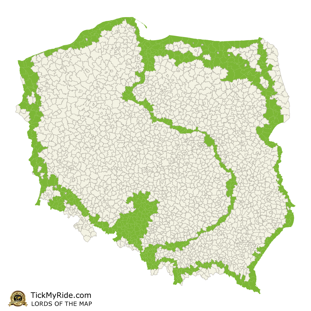 Mapa Zdobytych Gmin