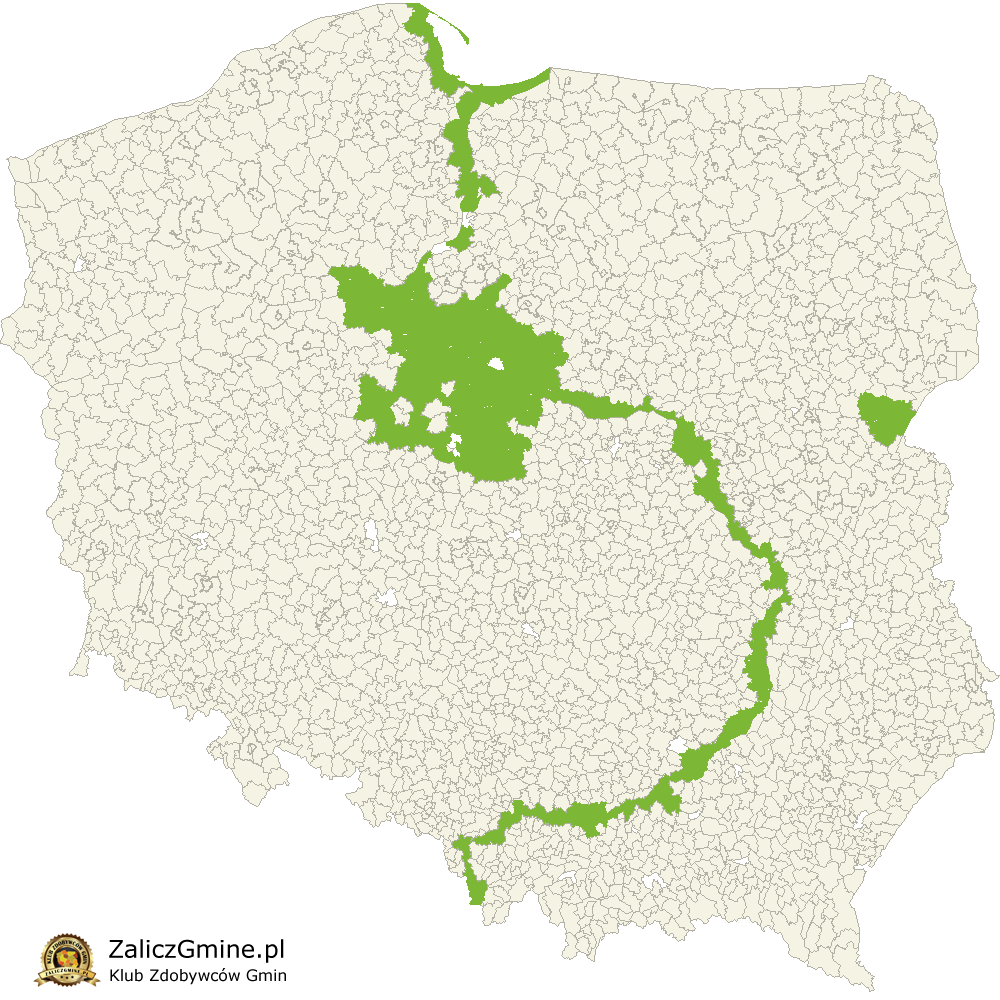 Mapa Zdobytych Gmin