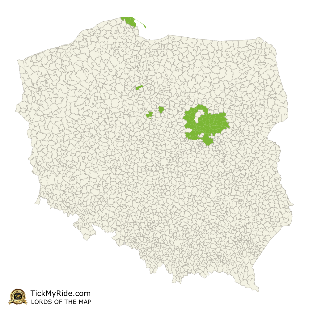 Mapa Zdobytych Gmin