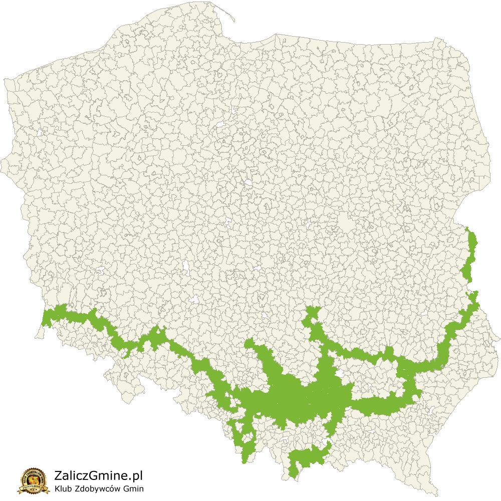 Mapa Zdobytych Gmin