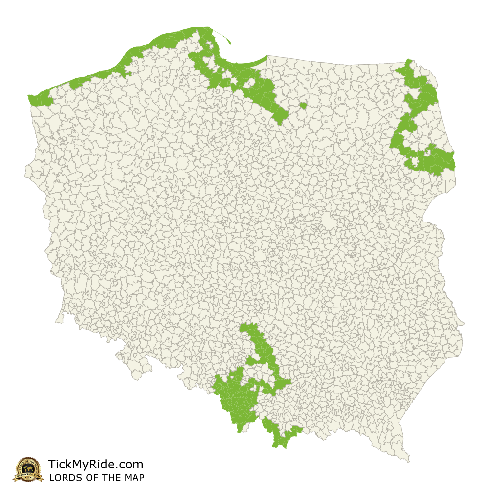 Mapa Zdobytych Gmin