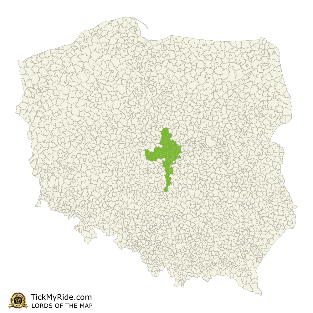 Mapa Zdobytych Gmin