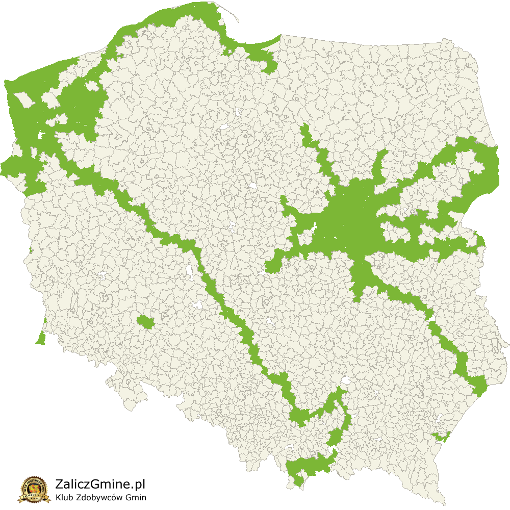Mapa Zdobytych Gmin