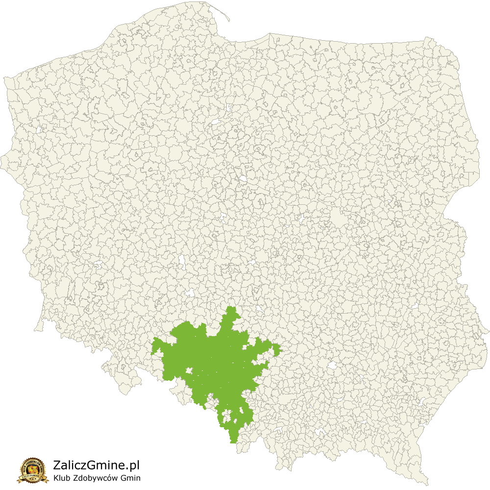Mapa Zdobytych Gmin
