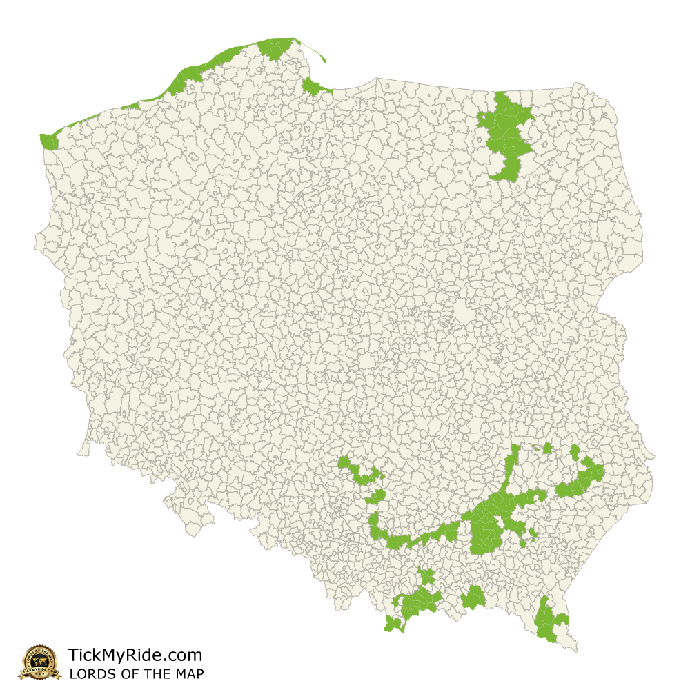 Mapa Zdobytych Gmin