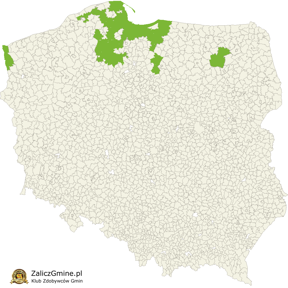 Mapa Zdobytych Gmin