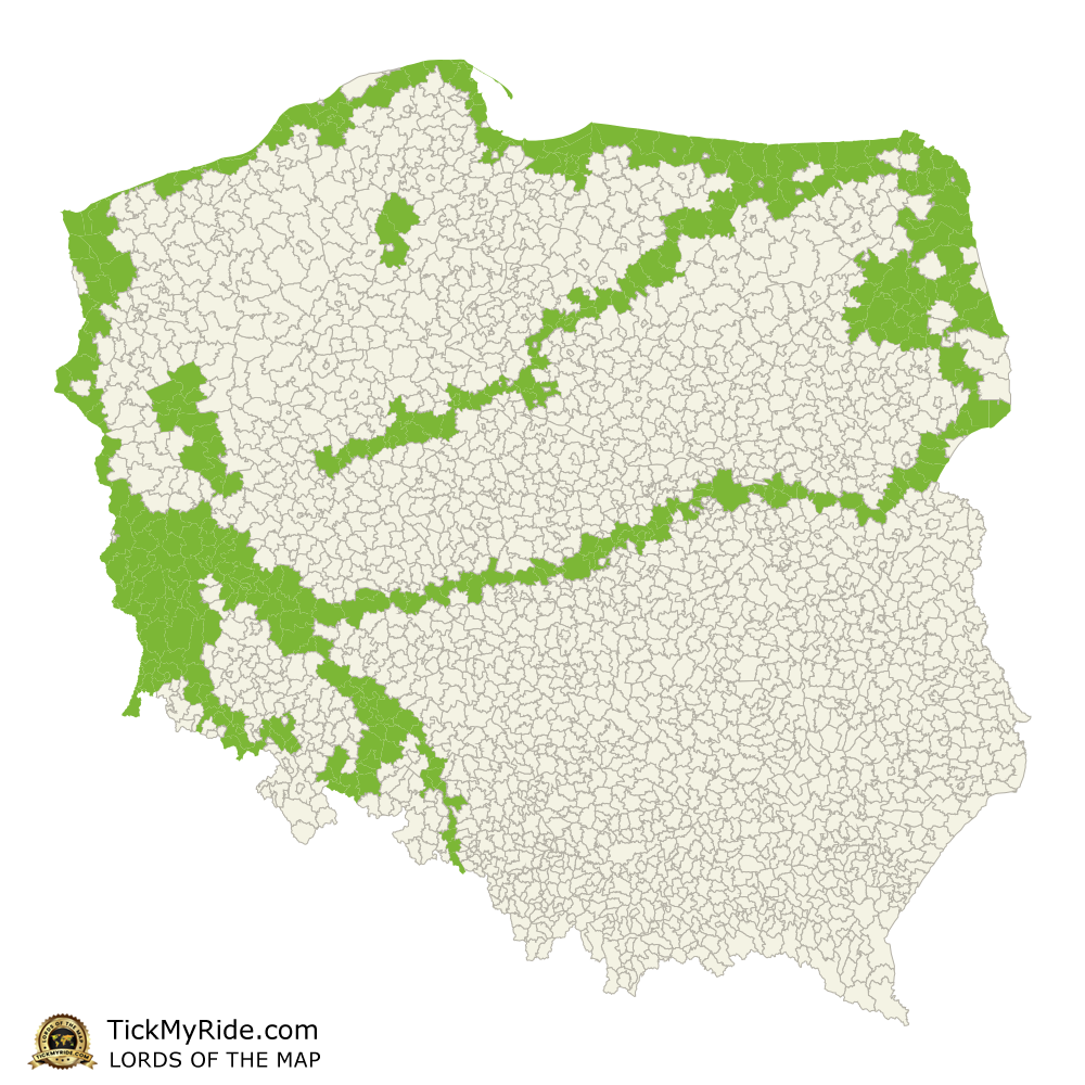 Mapa Zdobytych Gmin