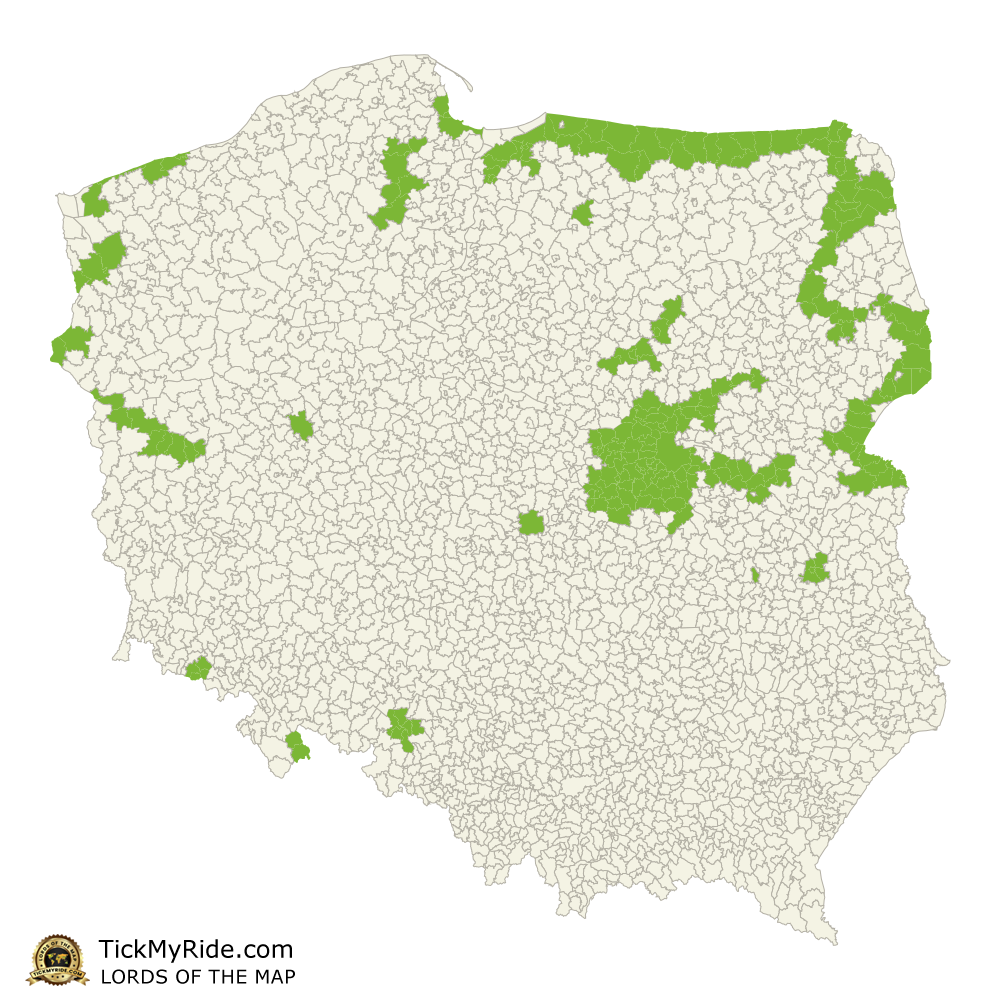 Mapa Zdobytych Gmin
