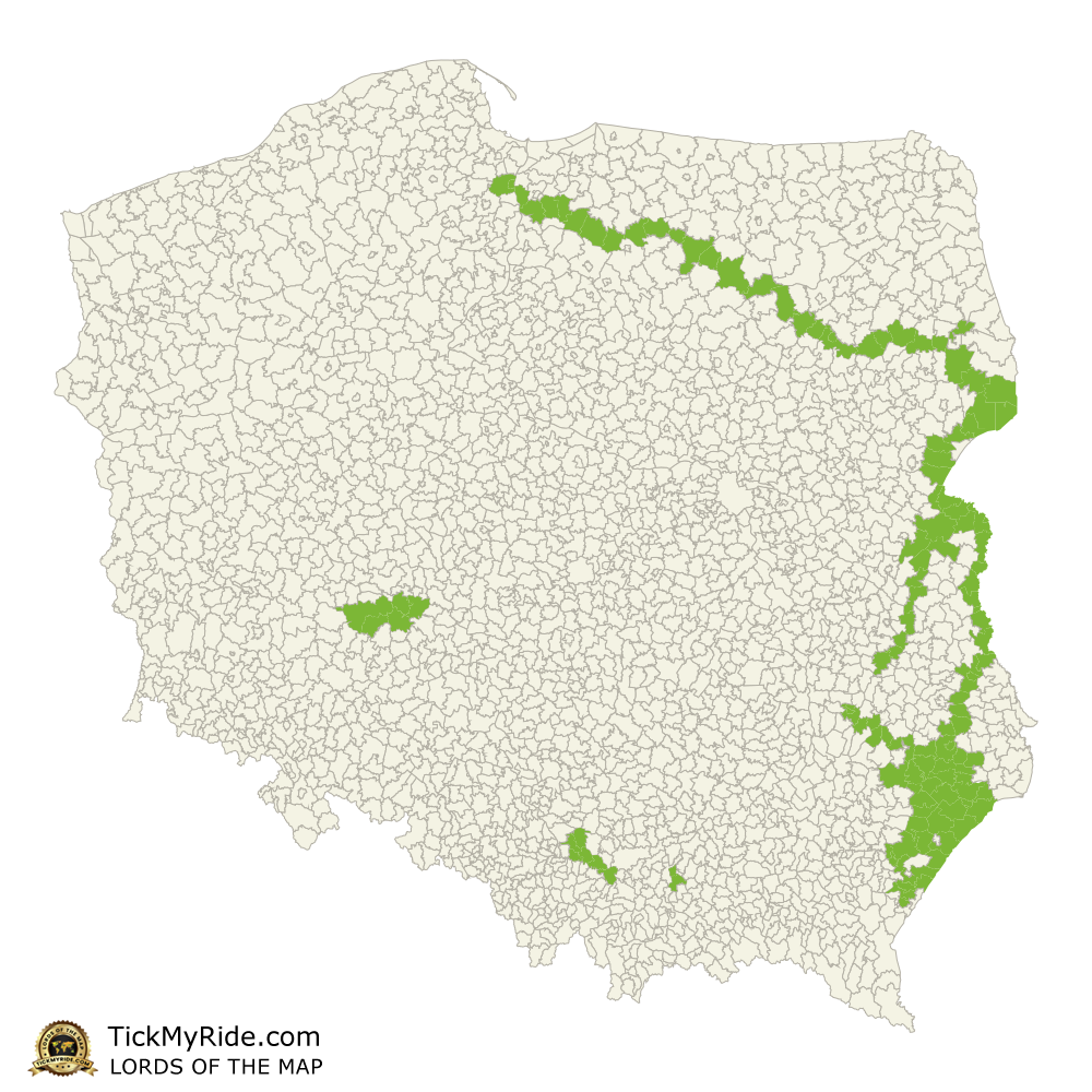 Mapa Zdobytych Gmin