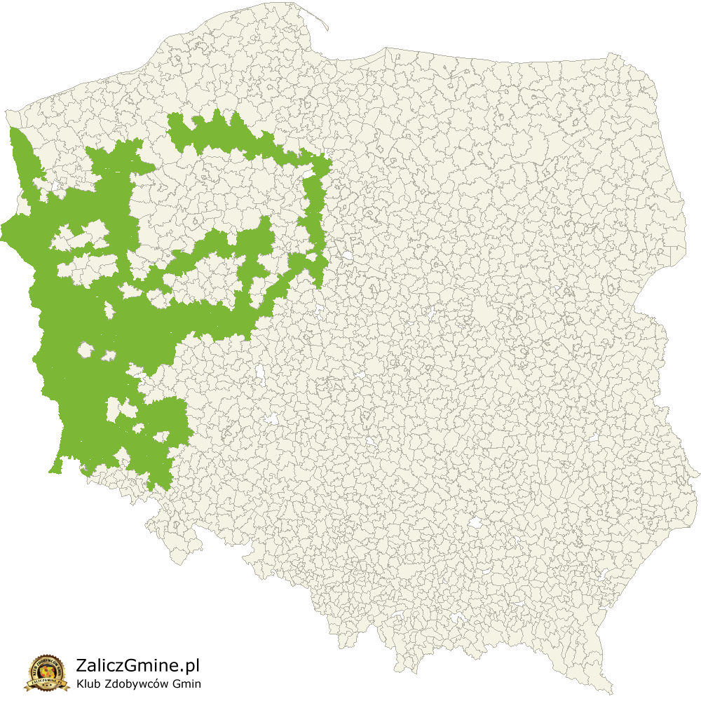 Mapa Zdobytych Gmin