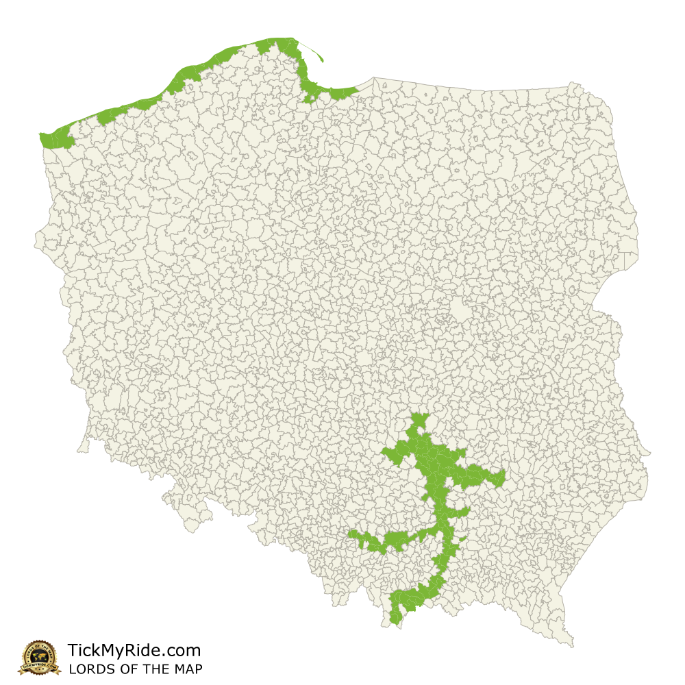 Mapa Zdobytych Gmin