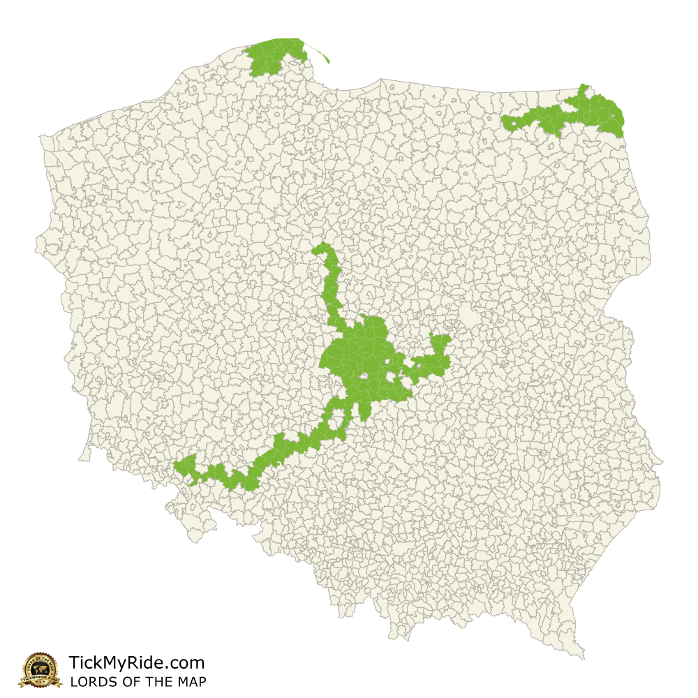 Mapa Zdobytych Gmin