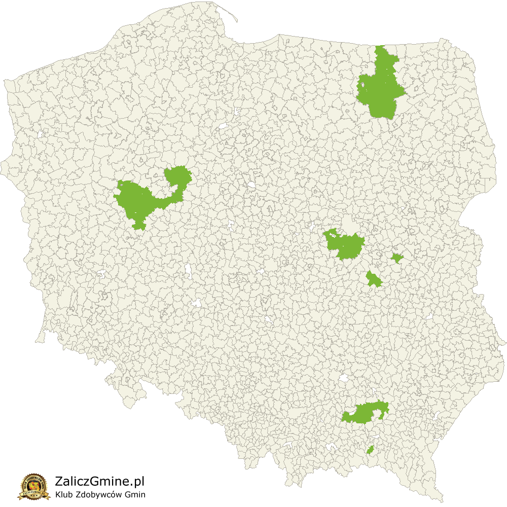 Mapa Zdobytych Gmin