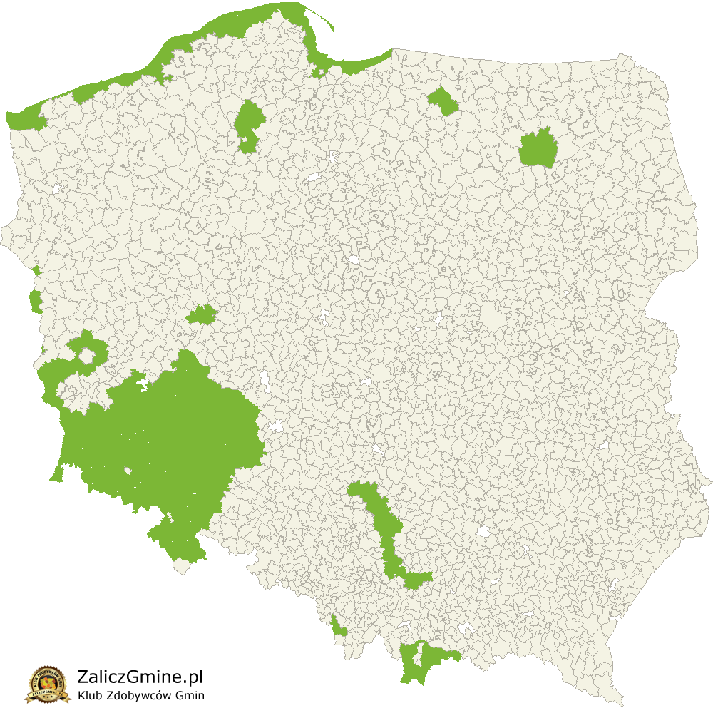 Mapa Zdobytych Gmin