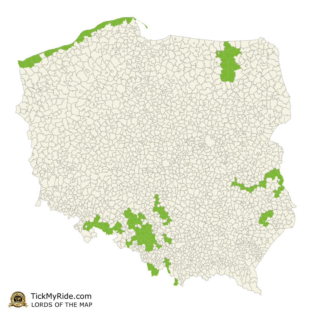 Mapa Zdobytych Gmin