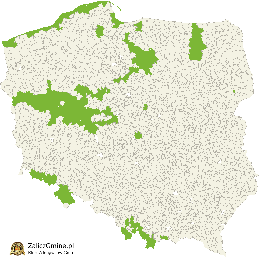Mapa Zdobytych Gmin