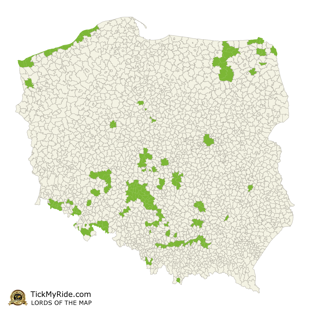 Mapa Zdobytych Gmin