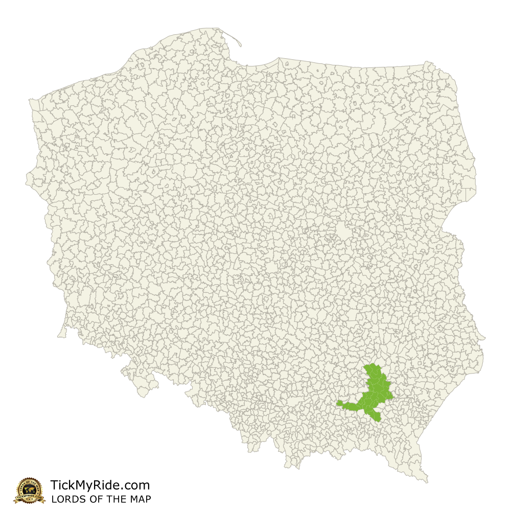 Mapa Zdobytych Gmin