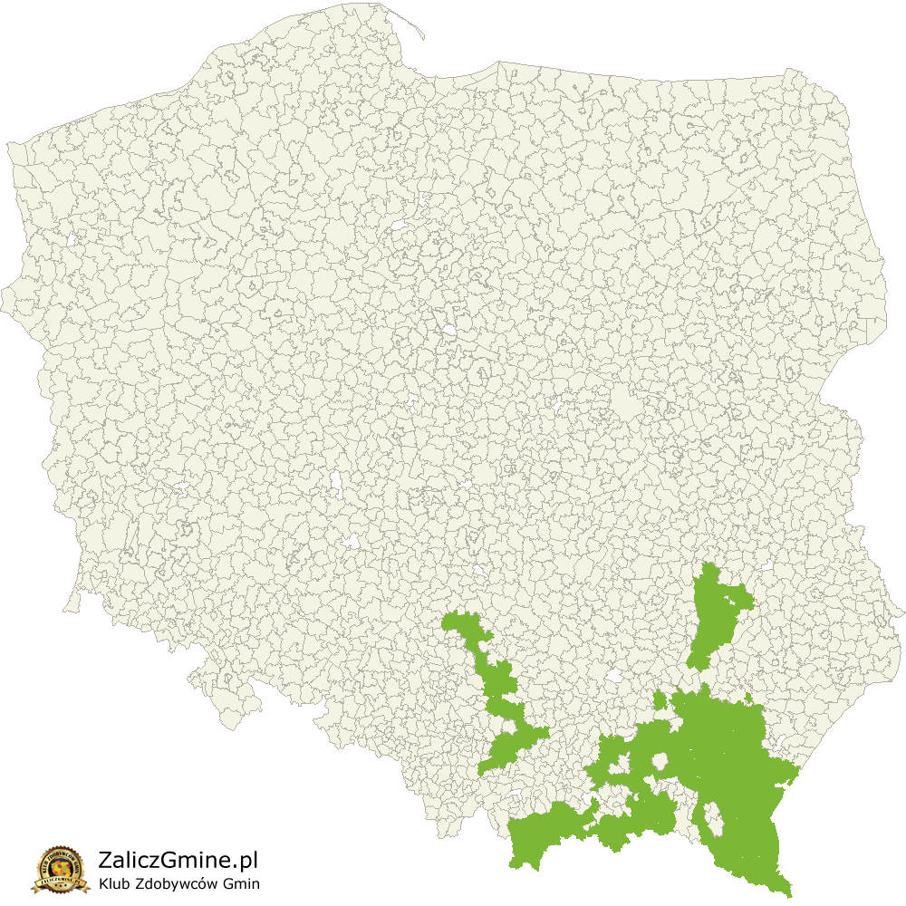 Mapa Zdobytych Gmin