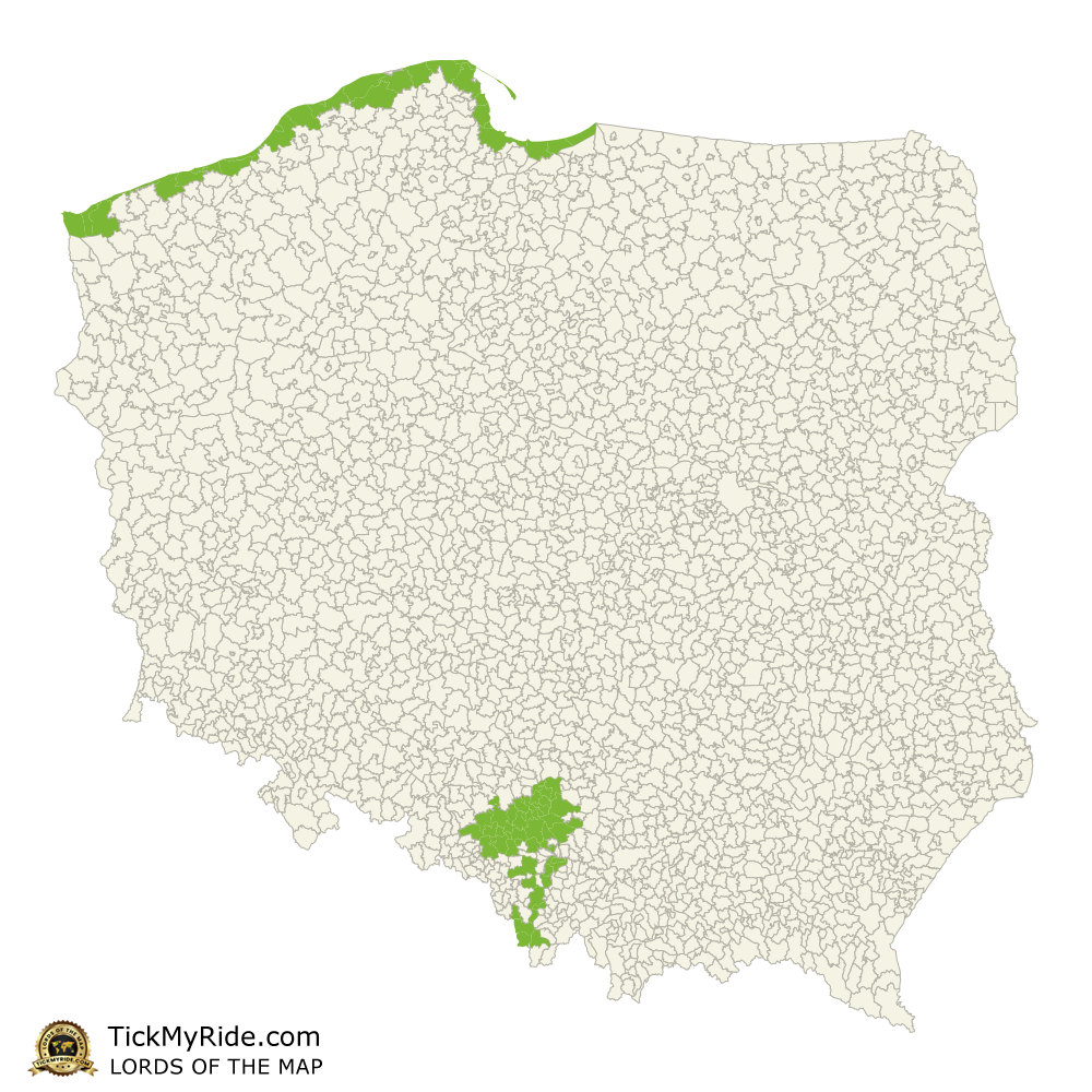 Mapa Zdobytych Gmin