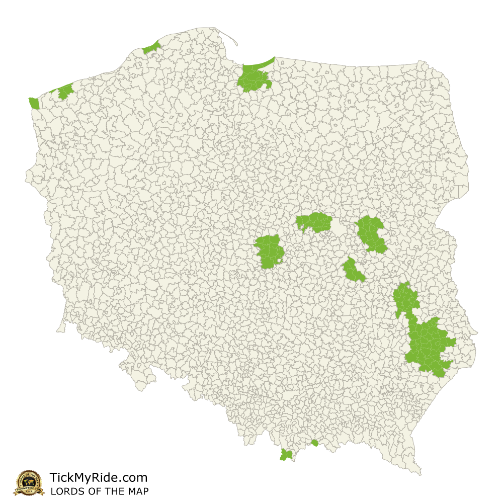 Mapa Zdobytych Gmin