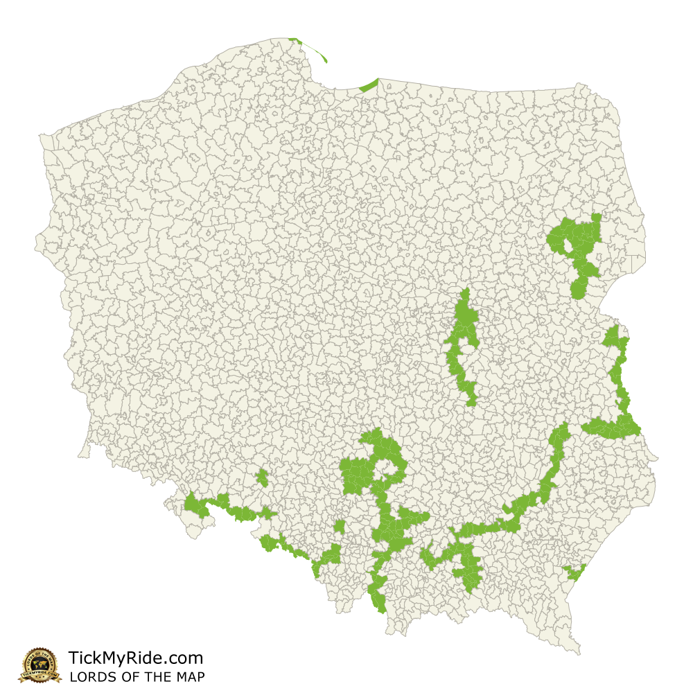 Mapa Zdobytych Gmin
