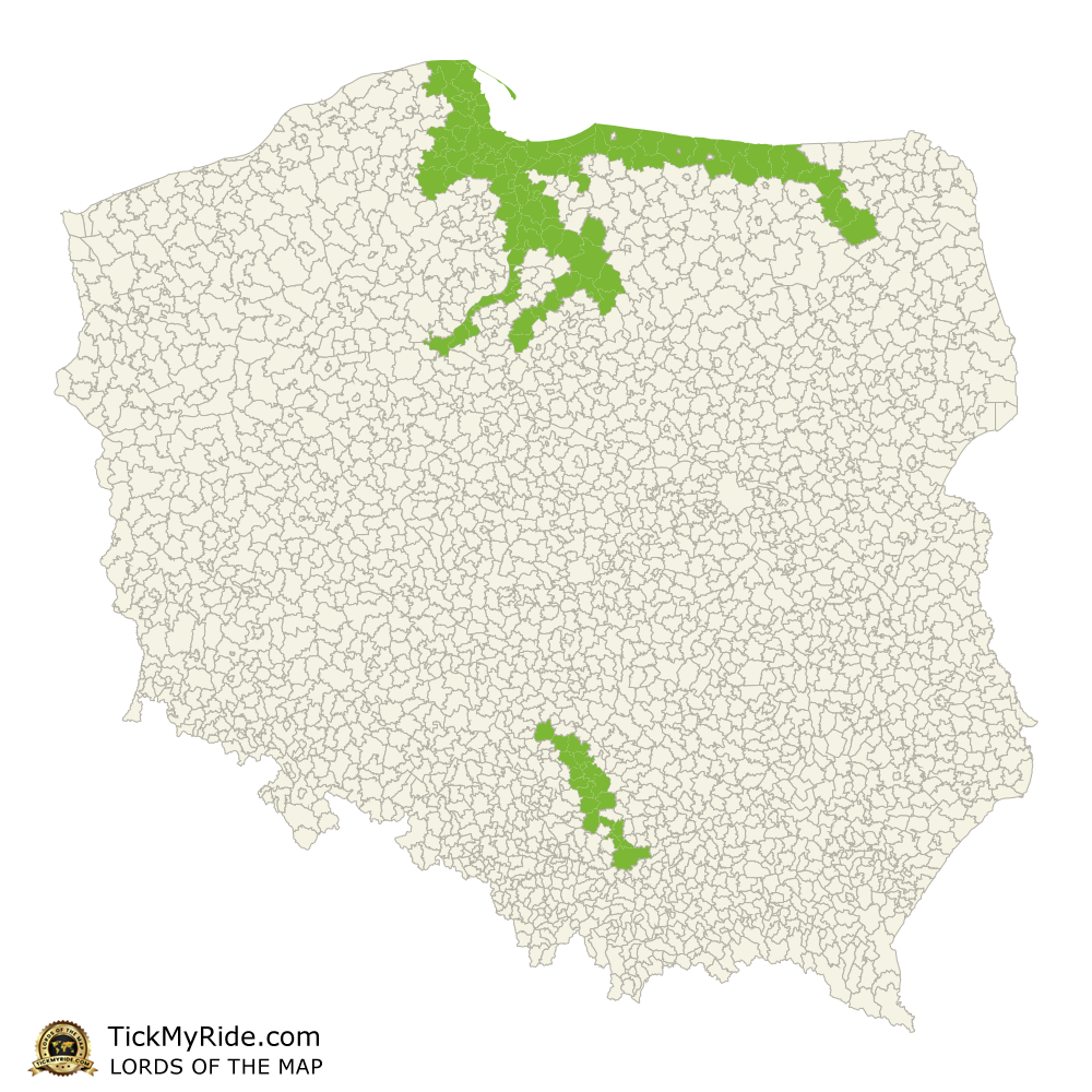 Mapa Zdobytych Gmin