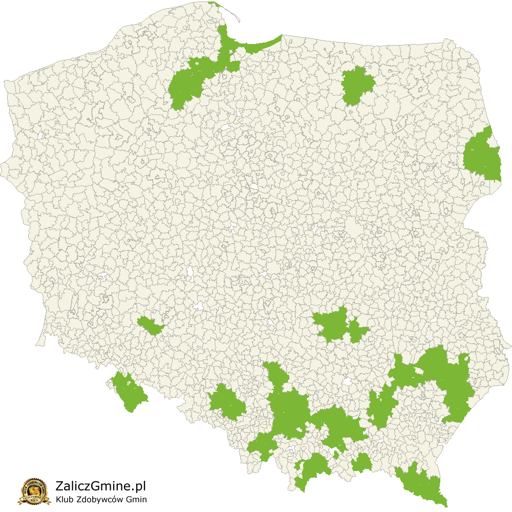 Mapa Zdobytych Gmin
