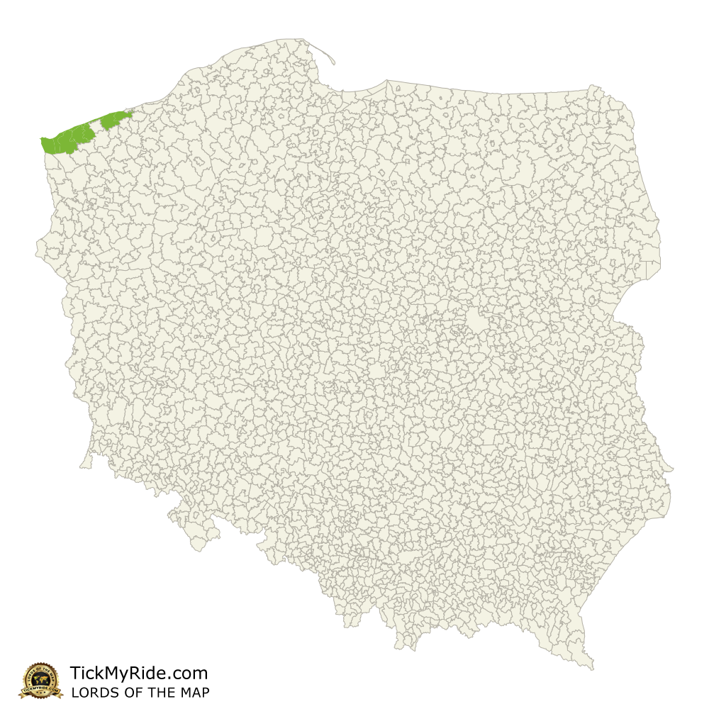 Mapa Zdobytych Gmin