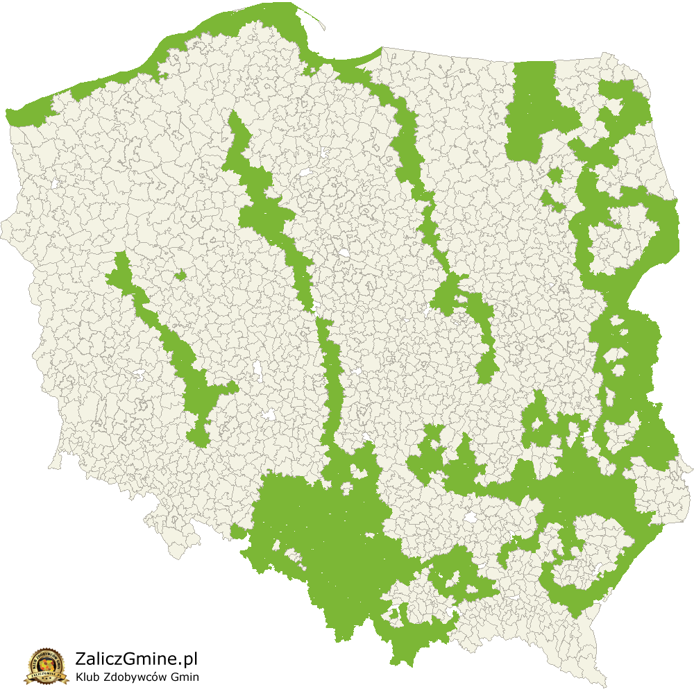 Mapa Zdobytych Gmin