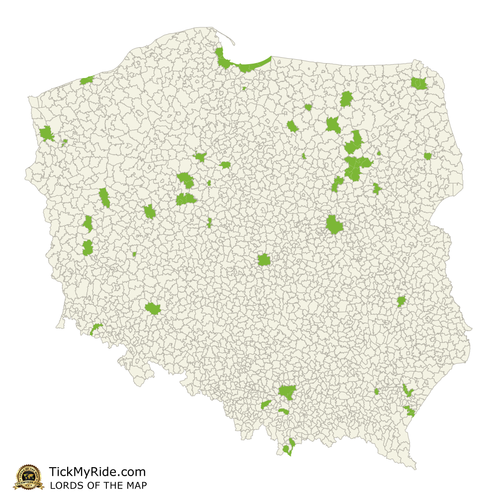 Mapa Zdobytych Gmin