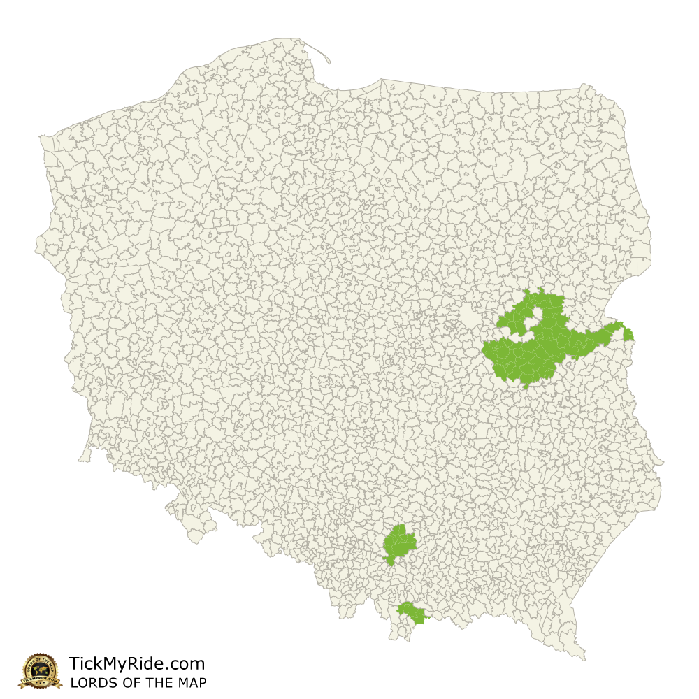 Mapa Zdobytych Gmin