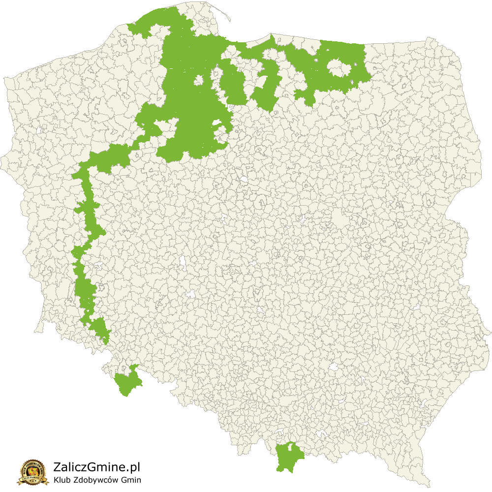 Mapa Zdobytych Gmin