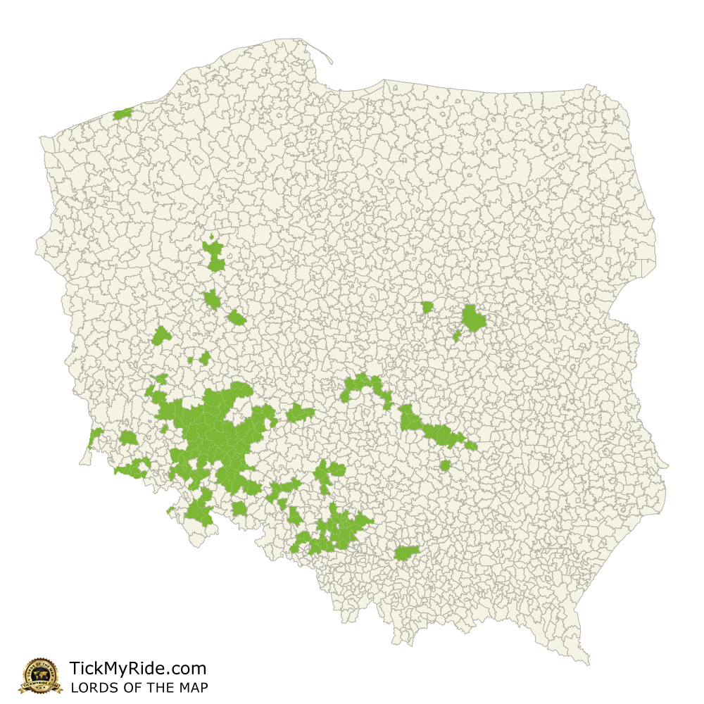 Mapa Zdobytych Gmin