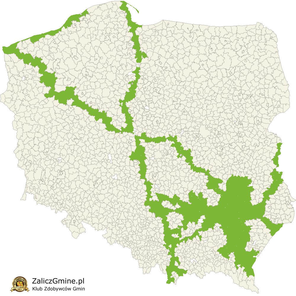 Mapa Zdobytych Gmin