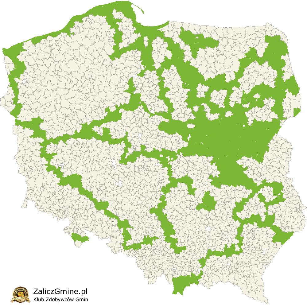 Mapa Zdobytych Gmin