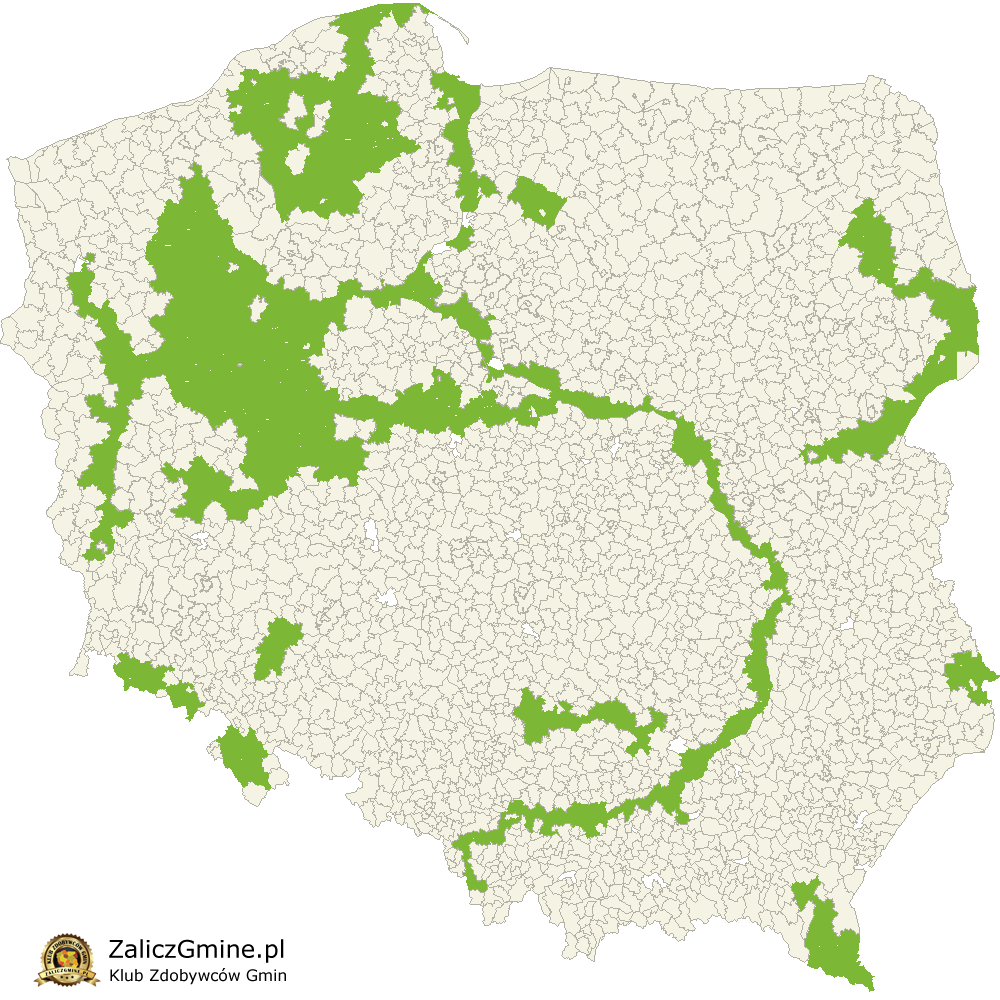 Mapa Zdobytych Gmin