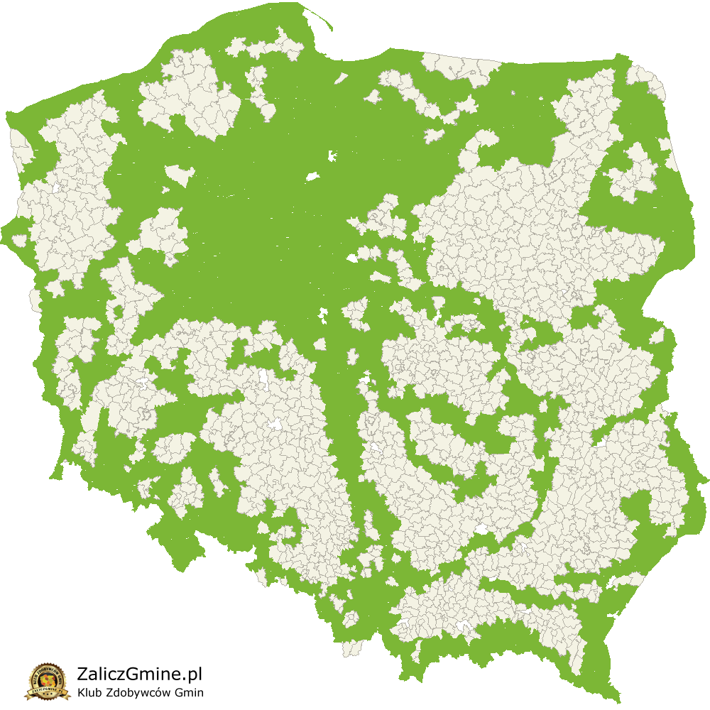 Mapa Zdobytych Gmin