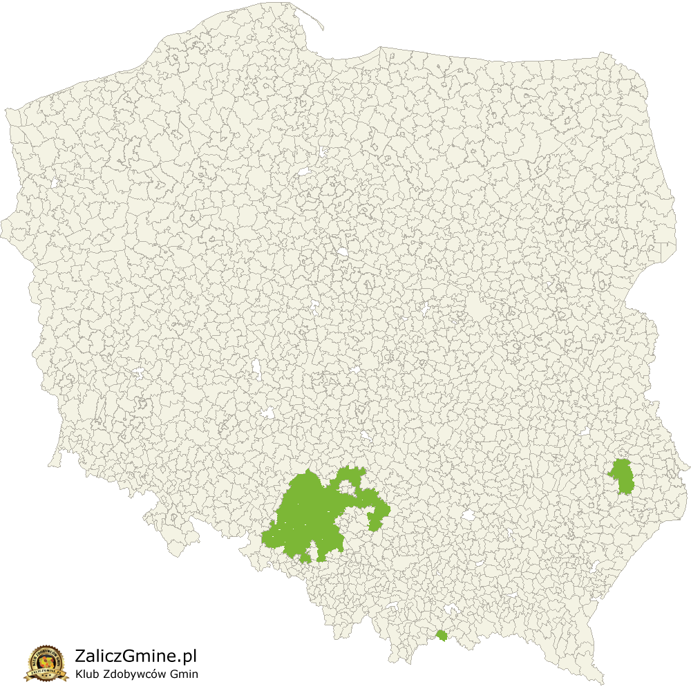 Mapa Zdobytych Gmin