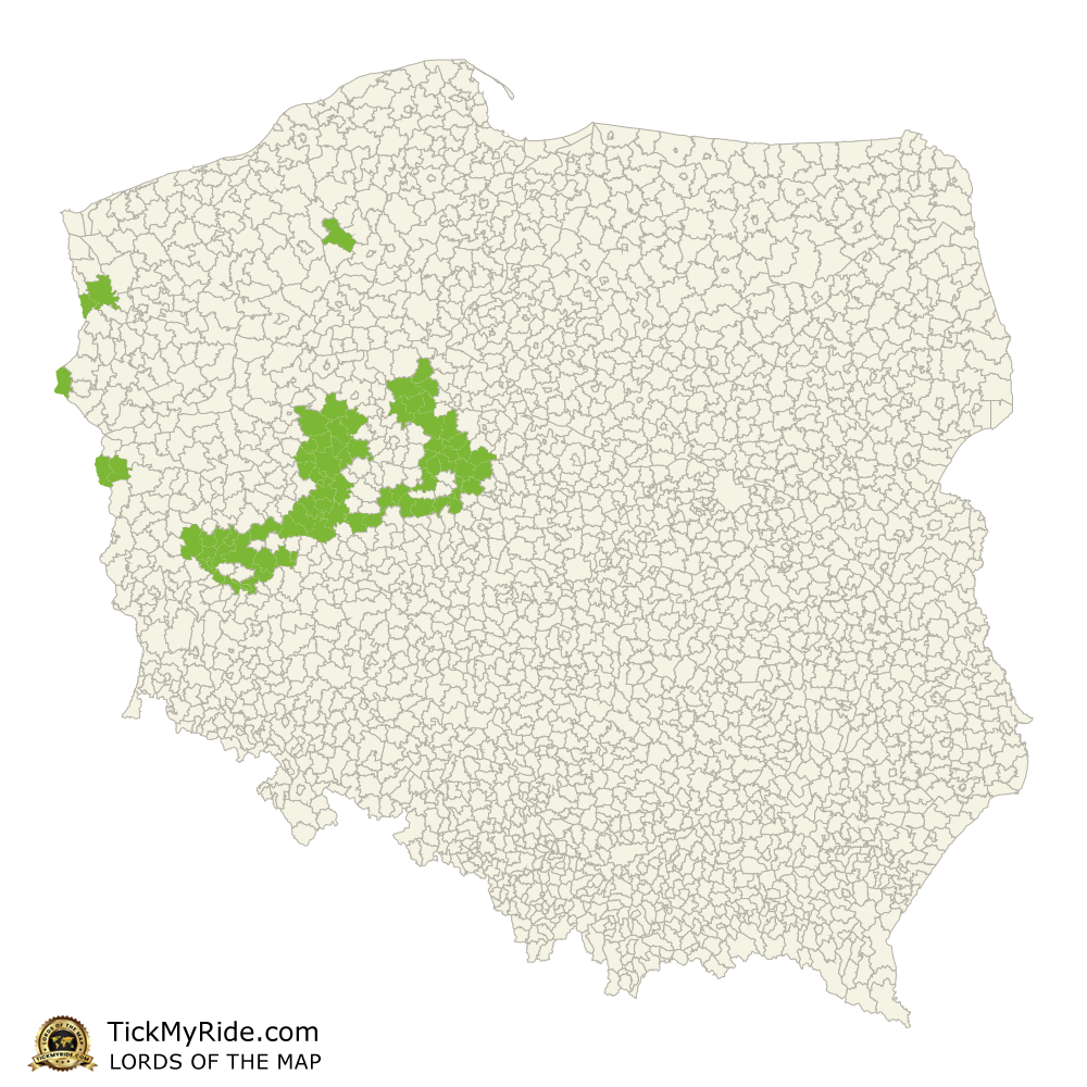Mapa Zdobytych Gmin