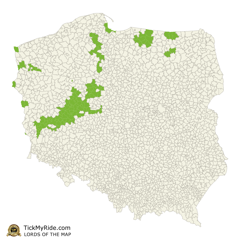 Mapa Zdobytych Gmin