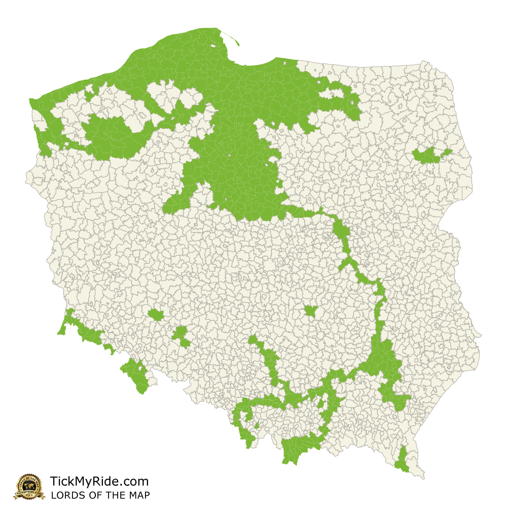Mapa Zdobytych Gmin